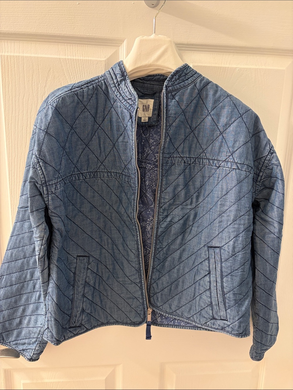 GAP Quilted Denim Jacket NWOT Size S